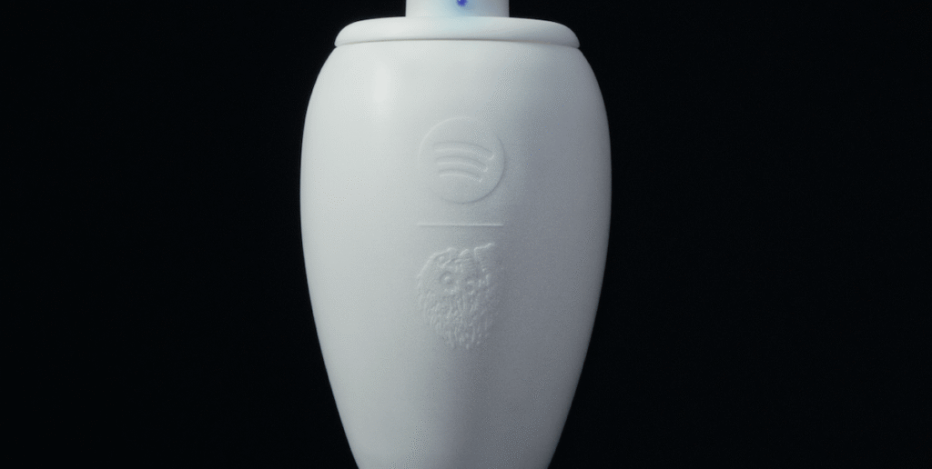 Spotify and Liquid Death release a limited-edition speaker shaped like … an urn? 