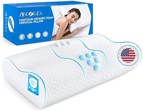 Cervical Neck Pillow for Pain Relief- Queen Size Adjustable Cooling Pillow for Sleeping, Memory Foam Pillows for Neck Shoulder, Ergonomic Contour Bed Pillow for Side, Stomach & Back Sleepers Cervical Neck Pillow for Pain Relief- Queen Size Adjustable Cooling Pillow for Sleeping, Memory Foam Pillows for Neck Shoulder, Ergonomic Contour Bed Pillow for Side, Stomach & Back Sleepers