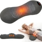 3 in 1 Electric Lumbar Massager Support Pillow, Back Massager with Heat, Adjustable Height for Bed and Chair,Back Support Pillow for Lower Back Pain Relief,Gifts for Women Men Mom Dad
