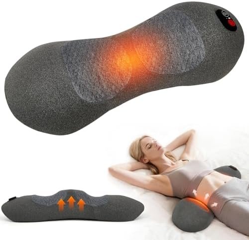 3 in 1 Electric Lumbar Massager Support Pillow, Back Massager with Heat, Adjustable Height for Bed and Chair,Back Support Pillow for Lower Back Pain Relief,Gifts for Women Men Mom Dad 3 in 1 Electric Lumbar Massager Support Pillow, Back Massager with Heat, Adjustable Height for Bed and Chair,Back Support Pillow for Lower Back Pain Relief,Gifts for Women Men Mom Dad
