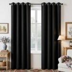 Joydeco Blackout Curtains for Bedroom 84 Inch – Black Out Curtains with Grommets Thermal Insulated Room Darkening Light Blocking, Noise Reducing & Wrinkle-Free Drapes for Living Room Windows, 2 Panels