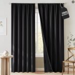 NICETOWN 100% Black Out Curtains 84 inch Long for Living Room, Rod Pocket Blackout Window Treatment Thermal Curtains & Drapes for Bedroom, W52 x L84, 2 Panels NICETOWN 100% Black Out Curtains 84 inch Long for Living Room, Rod Pocket Blackout Window Treatment Thermal Curtains & Drapes for Bedroom, W52 x L84, 2 Panels