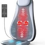 Shiatsu Back Massager with Heat & Cooling, Kneading Rolling Vibration Chair Massager for Deep Tissue Pain Relief, Massage Chair Pad for Home & Office