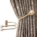 INUSO® Upgraded Adjustable Gold Curtain Holdbacks, 2-Pack – Elegant Handcrafted Metal Holders with Strong Grip for Heavy Curtains, Adjustable Angle for Flexibility and Convenience
