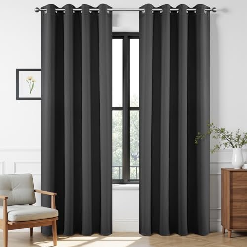 Joydeco Blackout Curtains 95 Inch for Bedroom, Thermal Insulated 52 x 95 Long Curtains & Drapes 2 Burg, Room Darkening Grommet Drapes for Living Room Window, 2 Panels Set Joydeco Blackout Curtains 95 Inch for Bedroom, Thermal Insulated 52 x 95 Long Curtains & Drapes 2 Burg, Room Darkening Grommet Drapes for Living Room Window, 2 Panels Set