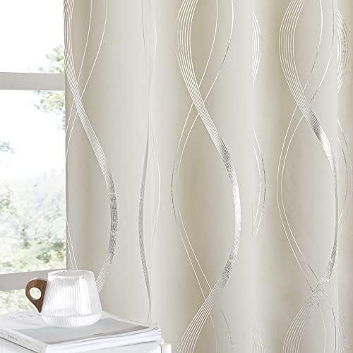 NICETOWN Blackout Curtain Panels 84 inches, Light Reducing Thermal Insulated Solid Grommet Drapes for Living Room/Nursery/Kids Room (Beige, Set of 2, 52 inches by 84 Inch) NICETOWN Blackout Curtain Panels 84 inches, Light Reducing Thermal Insulated Solid Grommet Drapes for Living Room/Nursery/Kids Room (Beige, Set of 2, 52 inches by 84 Inch)