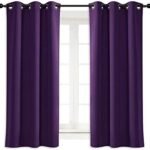 NICETOWN Blackout Room Darkening Window Curtain Triple Weave Home Decoration Solid Ring Top Blackout Room Darkening Drape for Bedroom (Single Panel, 42 x 63 inch, Royal Purple)