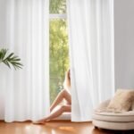 NICETOWN Non-See-Through White Privacy Sheer Curtains 90 inches Long 2 Panels, 52″ Wide Grommet Window Curtains Drapes for Living Room Bedroom- Home Decoration Light Filtering Elegant Window Drapes