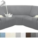 Reclining Sectional Couch Covers L Shape Waterproof Washable Recliner Sofa Cover for L Shaped Sectional Super Stretch Soft Corner Recliner Slipcovers (5 Seater 2 Console Cover, Light Gray)