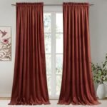StangH Rust Velvet Curtains for Bedroom, Luxury Room Darkening Window Drapes Thermal Insulation Noise Reduction Door Panels for Dining Room/Nersury, W52 x L84, 2 Panels StangH Rust Velvet Curtains for Bedroom, Luxury Room Darkening Window Drapes Thermal Insulation Noise Reduction Door Panels for Dining Room/Nersury, W52 x L84, 2 Panels
