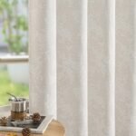 FMFUNCTEX Beige Floral Jacquard Blackout Curtains 84 Inches Long for Bedroom, Scroll Flower Chenille Farmhouse Curtains for Living Room Darkening Thermal Insulated Grommet Window Drapes 2 Panels FMFUNCTEX Beige Floral Jacquard Blackout Curtains 84 Inches Long for Bedroom, Scroll Flower Chenille Farmhouse Curtains for Living Room Darkening Thermal Insulated Grommet Window Drapes 2 Panels