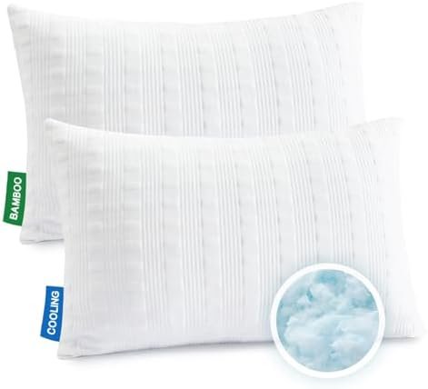 Meoflaw Cooling Pillows for Sleeping Queen Size Set of 2,Shredded Memory Foam Bed Pillow with Pillow Case-Double Sided Material,Adjustable Loft Queen Pillow for Side & Back Sleeper-Medium Firm Meoflaw Cooling Pillows for Sleeping Queen Size Set of 2,Shredded Memory Foam Bed Pillow with Pillow Case-Double Sided Material,Adjustable Loft Queen Pillow for Side & Back Sleeper-Medium Firm