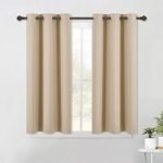 NICETOWN Room Darkening Curtain Panels for Living Room, Thermal Insulated Grommet Room Darkening Draperies/Drapes for Window (Biscotti Beige, 2 Panels, W42 x L45 -Inch) NICETOWN Room Darkening Curtain Panels for Living Room, Thermal Insulated Grommet Room Darkening Draperies/Drapes for Window (Biscotti Beige, 2 Panels, W42 x L45 -Inch)