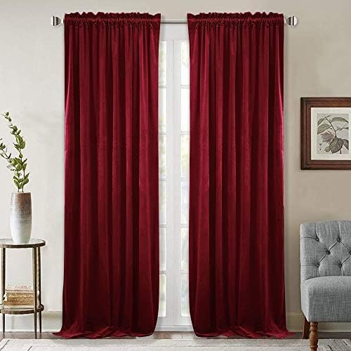 StangH Theater Red Velvet Curtains Christmas Curtains Super Soft Thermal Insulated Window Drapes 84 inches for Living Room Holiday Decorative for Master Bedroom, W52 x L84, 2 Panels StangH Theater Red Velvet Curtains Christmas Curtains Super Soft Thermal Insulated Window Drapes 84 inches for Living Room Holiday Decorative for Master Bedroom, W52 x L84, 2 Panels