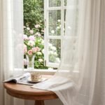 White Sheer Curtains 84 Inches Long Faux Linen Curtains with Stripe Pattern Light Filtering Privacy Rod Pocket Aesthetic Drapes for Living Room Bedroom Sliding Door, 52″ W X 84″ L,Pack-2 White Sheer Curtains 84 Inches Long Faux Linen Curtains with Stripe Pattern Light Filtering Privacy Rod Pocket Aesthetic Drapes for Living Room Bedroom Sliding Door, 52″ W X 84″ L,Pack-2