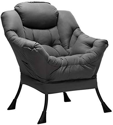 HollyHOME Lazy Chair with Armrest and Side Pocket, Comfy Accent Lounge Chair,Leisure Sofa Armchair for Living Room, Bedroom, Dorm, or Small Spaces, Oversized Reading Sofa Chair,Dark Grey HollyHOME Lazy Chair with Armrest and Side Pocket, Comfy Accent Lounge Chair,Leisure Sofa Armchair for Living Room, Bedroom, Dorm, or Small Spaces, Oversized Reading Sofa Chair,Dark Grey