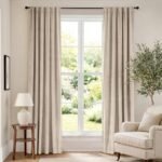 Lazzzy Velvet Blackout Curtains Thermal Insulated Room Window Drapes Super Soft Luxury Curtains for Living Room Bedroom Rod Pocket 2 Panels, Beige, 52″ W x 84″ L