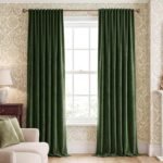 NICETOWN Blackout Christmas Olive Green Velvet Curtains for Bedroom, Rod Pocket & Back Tab Room Darkening Heavyweight Window Treatments Thermal Drapes Luxury for Living Room, 2 Panels, W52 x L84